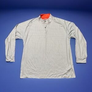 Birdie Bound Shirt Mens XL Gray‎ 1/4 Zip Golf Long Sleeve Geometric Print